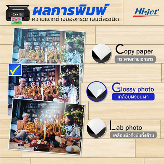 Hi-jet กระดาษโฟโต้ ผิวมัน Inkjet Fruit Series Glossy Photo Paper 180แกรม A4 (50 แผ่น) Hi-jet กระดาษโฟโต้ ผิวมัน Inkjet Fruit Series Glossy Photo Paper 180แกรม A4 (50 แผ่น)