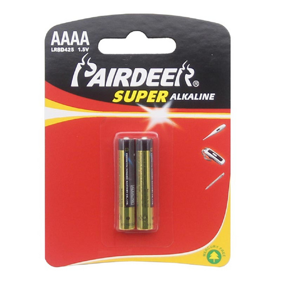 PAIRDEER ถ่านอัลคาไลน์ AAAA 2 ก้อน PAIRDEER ถ่านอัลคาไลน์ AAAA 2 ก้อน