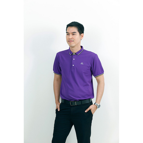 CP ALL เสื้อโปโลชาย Upcycling สีม่วง CP ALL เสื้อโปโลชาย Upcycling สีม่วง