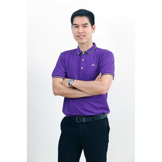 CP ALL เสื้อโปโลชาย Upcycling สีม่วง CP ALL เสื้อโปโลชาย Upcycling สีม่วง