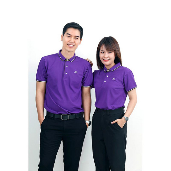 CP ALL เสื้อโปโลชาย Upcycling สีม่วง CP ALL เสื้อโปโลชาย Upcycling สีม่วง