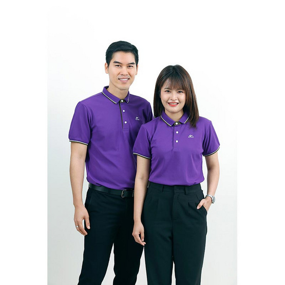 CP ALL เสื้อโปโลชาย Upcycling สีม่วง CP ALL เสื้อโปโลชาย Upcycling สีม่วง