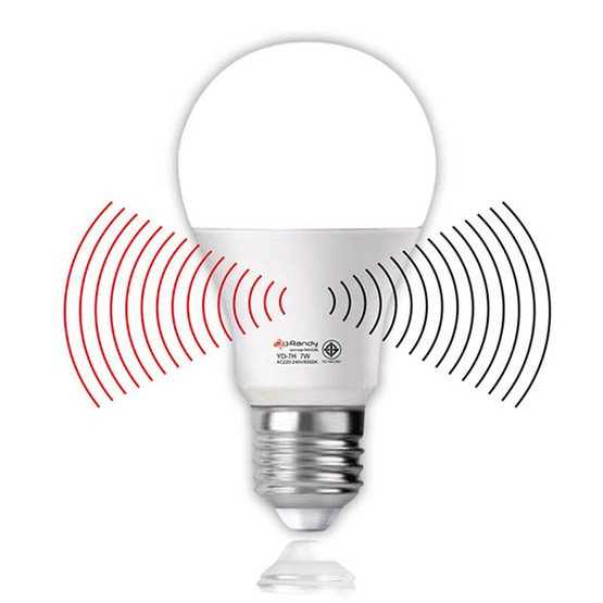 RANDY LED 7 วัตต์ ไนท์เซ็นเซอร์ แสงขาว 3แถม1 RANDY LED 7 วัตต์ ไนท์เซ็นเซอร์ แสงขาว 3แถม1