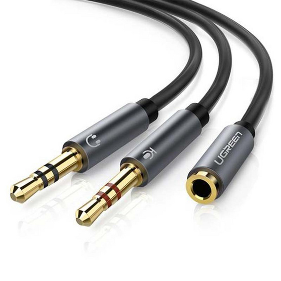 Ugreen รุ่น 20899 สายแจ๊ค 3.5mm Female to 2 male audio cable Ugreen รุ่น 20899 สายแจ๊ค 3.5mm Female to 2 male audio cable