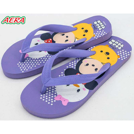 รองเท้าแตะลายTsum Tsum TS3576 สีม่วง รองเท้าแตะลายTsum Tsum TS3576 สีม่วง