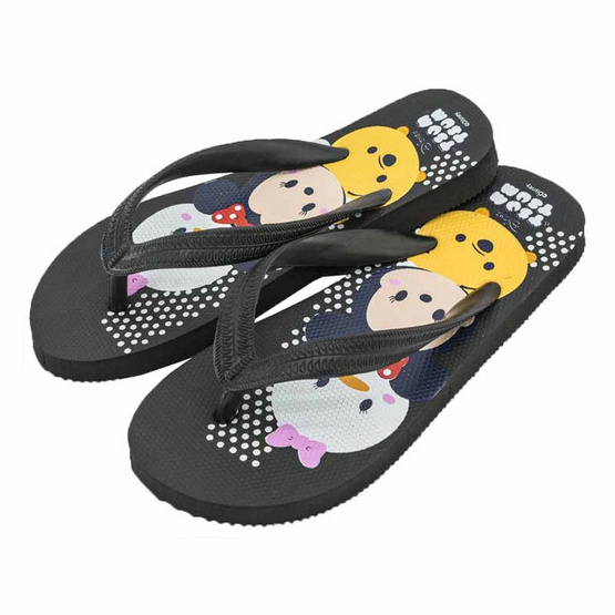 รองเท้าแตะลายTsum Tsum TS3576 สีดำ รองเท้าแตะลายTsum Tsum TS3576 สีดำ