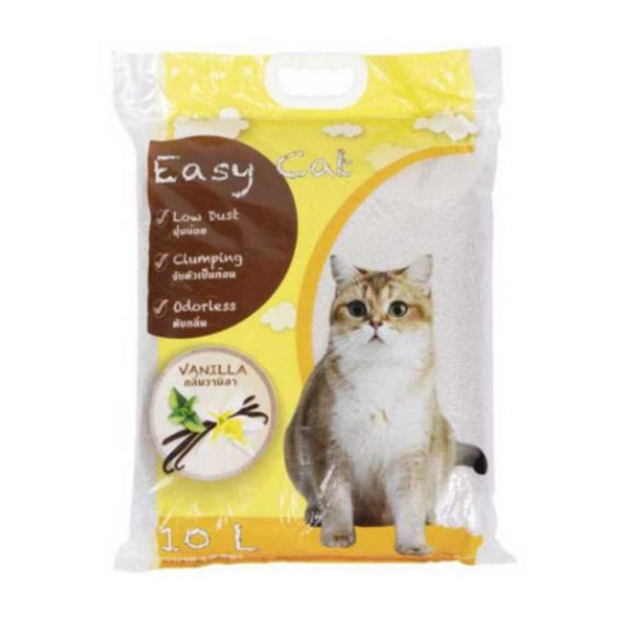 Easy Cat ทรายแมวกลิ่นวานิลา 10 ลิตร Easy Cat ทรายแมวกลิ่นวานิลา 10 ลิตร