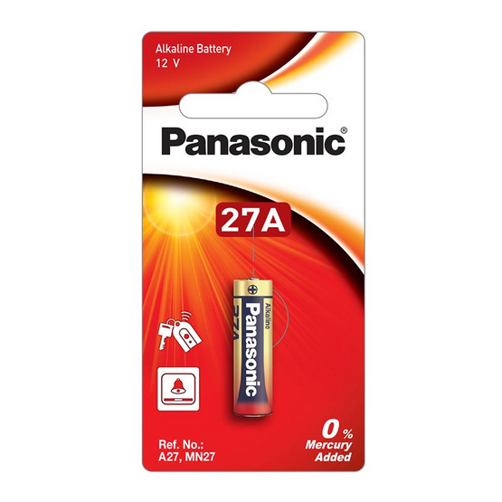 PANASONIC ถ่านอัลคาไลน์ 12V LRV27A PANASONIC ถ่านอัลคาไลน์ 12V LRV27A
