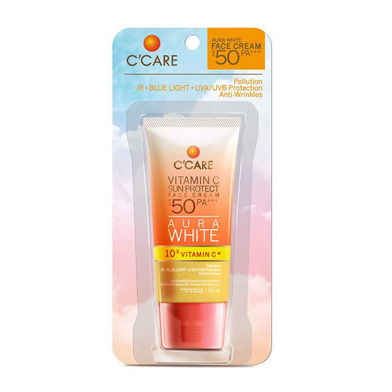 C'CARE Vitamin C Sun Protect Face Cream SPF50 PA+++ 30 ml ThaiPick