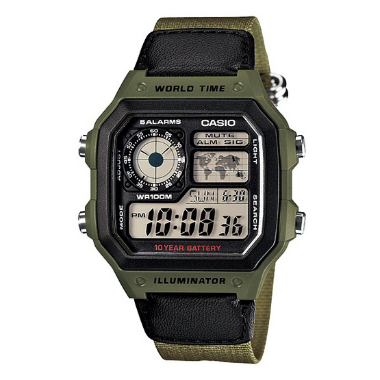 CASIO นาฬิกาข้อมือ รุ่น AE-1200WHB-3B CASIO นาฬิกาข้อมือ รุ่น AE-1200WHB-3B
