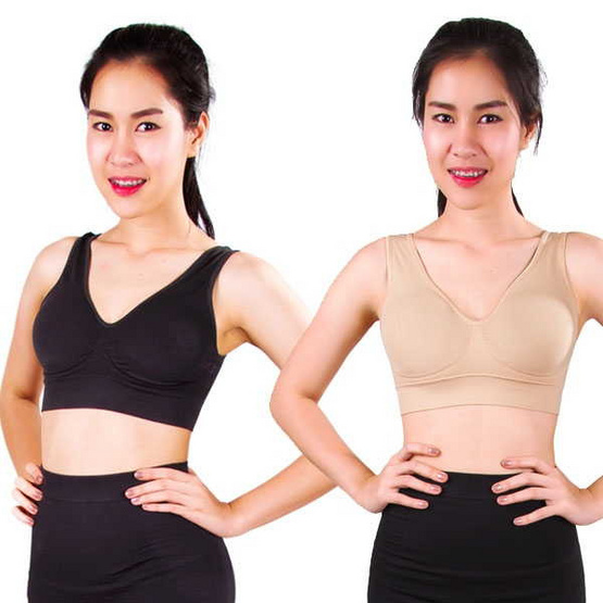บรากระชับทรวงอก LALITA Nano Bra 2 ชิ้น สีเนื้อ+สีดำ Free Size บรากระชับทรวงอก LALITA Nano Bra 2 ชิ้น สีเนื้อ+สีดำ Free Size