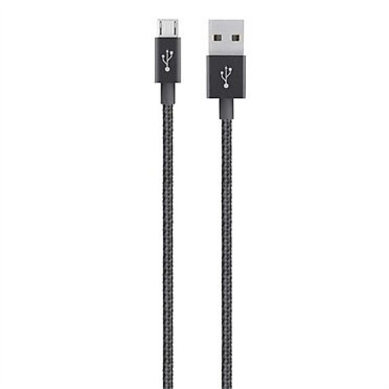 Belkin สาย Cable รุ่น Metallic Micro-USB Sync and Charge Braided Cable 1.2 เมตร Belkin สาย Cable รุ่น Metallic Micro-USB Sync and Charge Braided Cable 1.2 เมตร