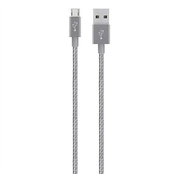 Belkin สาย Cable รุ่น Metallic Micro-USB Sync and Charge Braided Cable 1.2 เมตร Belkin สาย Cable รุ่น Metallic Micro-USB Sync and Charge Braided Cable 1.2 เมตร