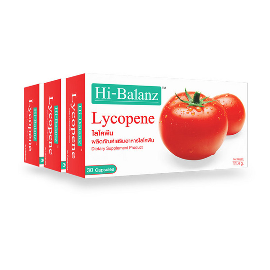 Hi-Balanz Lycopene 30 แคปซูล แพ็ค 3 Hi-Balanz Lycopene 30 แคปซูล แพ็ค 3