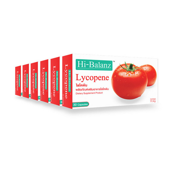 Hi-Balanz Lycopene 30 แคปซูล แพ็ค 6 Hi-Balanz Lycopene 30 แคปซูล แพ็ค 6