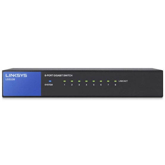 Linksys Unmanaged Switches 8-port Gigabit (LGS108-AP) Linksys Unmanaged Switches 8-port Gigabit (LGS108-AP)