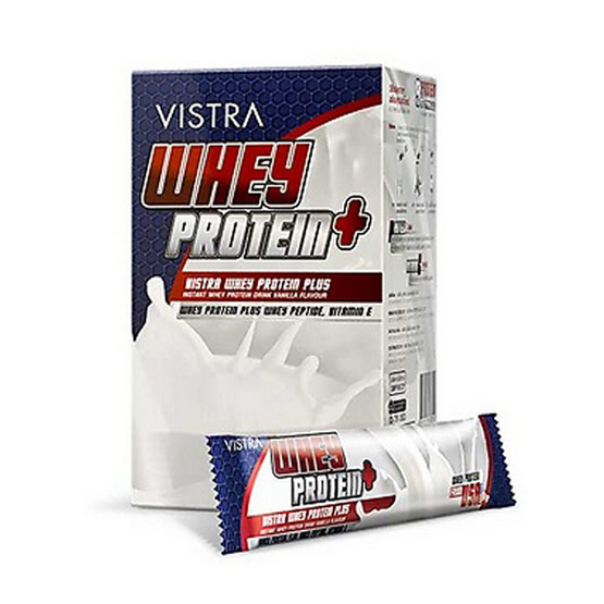 VISTRA ซื้อ 2 แถม 1 WHEY PROTEIN PLUS 17 g.บรรจุ 15 ซอง รวม 45 ซอง VISTRA ซื้อ 2 แถม 1 WHEY PROTEIN PLUS 17 g.บรรจุ 15 ซอง รวม 45 ซอง