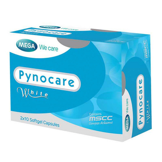 Mega We Care PYNOCARE WHITE สารสกัดจากเปลือกสน บรรจุ 20 แคปซูล Mega We Care PYNOCARE WHITE สารสกัดจากเปลือกสน บรรจุ 20 แคปซูล
