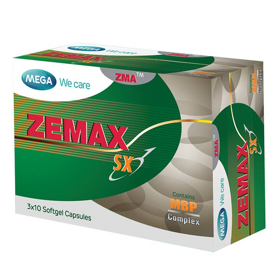 Mega We Care ZEMAX SX ผลิตภัณฑ์เสริมอาหาร บรรจุ 30 แคปซูล Mega We Care ZEMAX SX ผลิตภัณฑ์เสริมอาหาร บรรจุ 30 แคปซูล