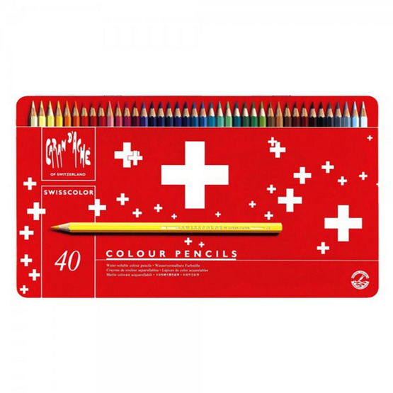 Caran D'ache ดินสอสีระบายน้ำ รุ่น Swisscolor 40 สี 1285.740 Caran D'ache ดินสอสีระบายน้ำ รุ่น Swisscolor 40 สี 1285.740