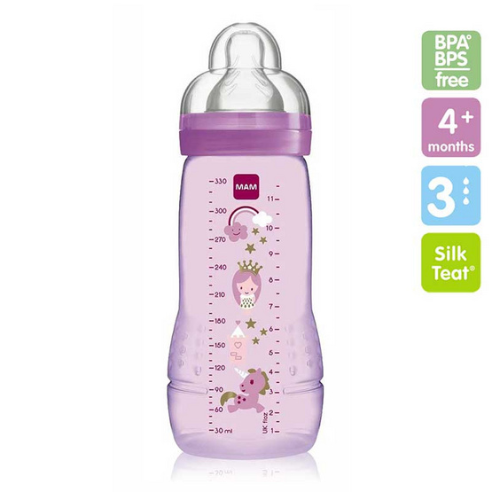 PUNGKLOM MAM ขวดนม 11oz (จุกไซส์ 3) ชมพู PUNGKLOM MAM ขวดนม 11oz (จุกไซส์ 3) ชมพู