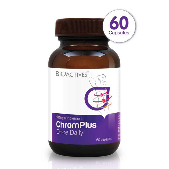 BioActives ChromPlus Once Daily (ไบโอแอคทีฟ โครมพลัส วันส์ เดลี่ สำหรับปรับสมดุลระบบเผาผลาญ) บรรจุ 60 แคปซูล BioActives ChromPlus Once Daily (ไบโอแอคทีฟ โครมพลัส วันส์ เดลี่ สำหรับปรับสมดุลระบบเผาผลาญ) บรรจุ 60 แคปซูล