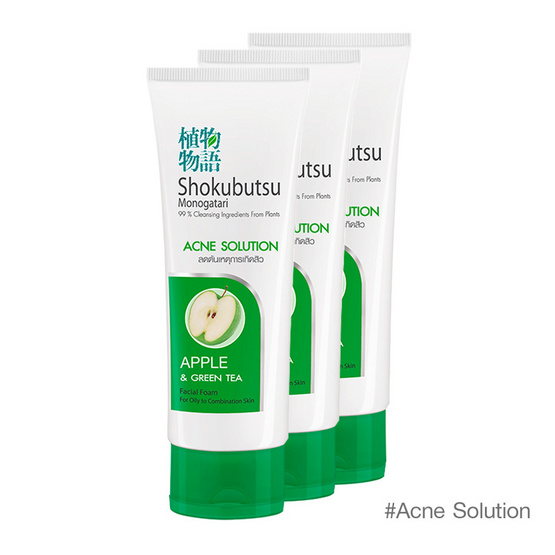 Shokubutsu Monogatari Face Wash 100ml Pack3 #Acne Solution Shokubutsu Monogatari Face Wash 100ml Pack3 #Acne Solution