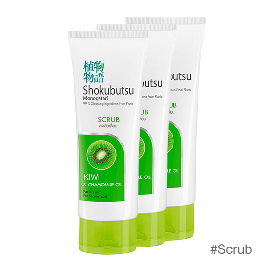 Shokubutsu Monogatari Face Wash 100ml Pack3 #Scrub Shokubutsu Monogatari Face Wash 100ml Pack3 #Scrub