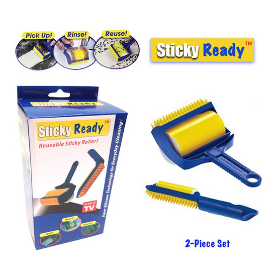 Sticky Ready ลูกกลิ้งทำความสะอาด แบบล้างแล้วใช้ซ้ำได้ (เซ็ต 2 ชิ้น) Sticky Ready ลูกกลิ้งทำความสะอาด แบบล้างแล้วใช้ซ้ำได้ (เซ็ต 2 ชิ้น)
