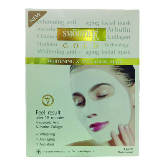Smooth E BABY FACE GOLD WHITENING & ANTI-AGING 3 Sheets Smooth E BABY FACE GOLD WHITENING & ANTI-AGING 3 Sheets