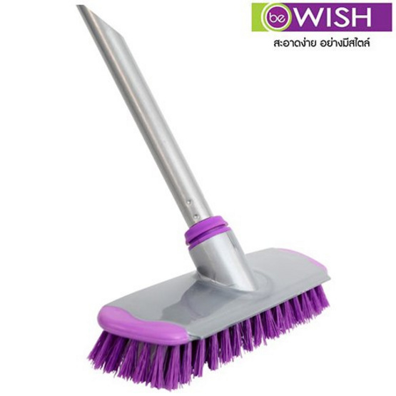 Be Wish แปรงขัดพื้นพร้อมขอบยาง สีม่วง Be Wish แปรงขัดพื้นพร้อมขอบยาง สีม่วง