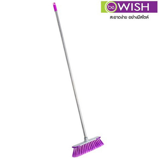 Be Wish ไม้กวาดลานพร้อมขอบยาง สีม่วง Be Wish ไม้กวาดลานพร้อมขอบยาง สีม่วง